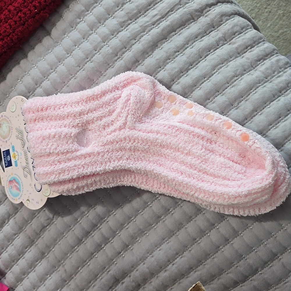 Pink cozy socks